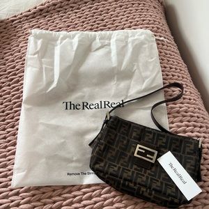 Vintage Fendi Zucca Shoulder Bag